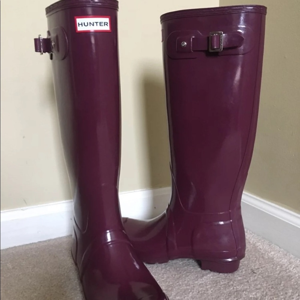 Hunter Rain Boots purple no box SZ 9